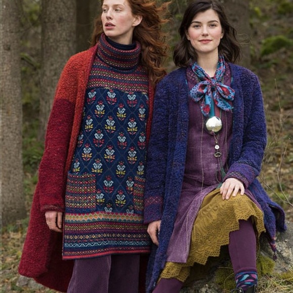 April Cornell | Vintage Cottage-Core Fair Isle Heavy Knit Turtleneck Sweater 2X - Picture 2 of 8